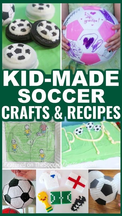 Soccer Arts And Crafts For Kids, Soccer Crafts For Kids, Super Mario Party Games, Soccer Ball Crafts, Soccer Party Ideas, Soccer Activities, Gifts For Kids To Make, Mario Party Games, Soccer Crafts