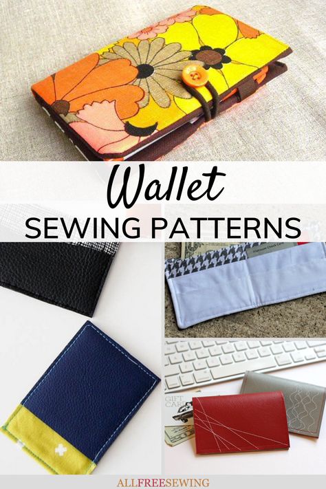 16 Free Wallet Sewing Patterns | When you visit this page, you will be stunned at how easy it is to make a unique and practical wallet. It will make you wonder why you ever bought a wallet in the first place! How To Make A Wallet, Fabric Wallet Pattern, Free Wallet Sewing Patterns, Wallet Sewing Patterns, Diy Wallet Pattern, Bifold Wallet Pattern, Wallet Pattern Free, Wallet Sewing Pattern, Sew Wallet