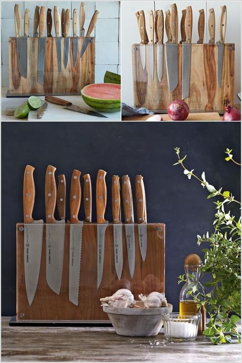 10 Creative Ways to Store Kitchen Knives 8 Kitchen Knife Storage Ideas, Fast Photography, Easy Shoes, Kitchen Knife Storage, Table Products, Colors Poster, Food Anime, Flowers Quotes, Shoes Quotes