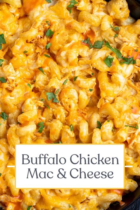 Buffalo Mac N Cheese Recipe, Chicken Mac And Cheese Recipe, Tender Recipes, Buffalo Chicken Mac And Cheese, Creamy Buffalo Chicken, Buffalo Mac And Cheese, Cheese Ideas, Chicken Mac And Cheese, Easy Buffalo Chicken