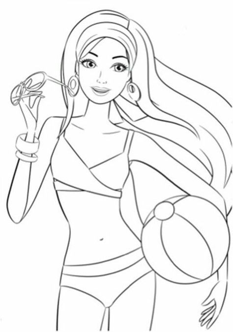 Traditional Tattoo Flash Sheets, Glow In Dark Party, Beach Coloring Pages, Barbie Drawing, Barbie Coloring, Barbie Coloring Pages, Drawing Color, Animation Art Sketches, Mermaid Coloring Pages