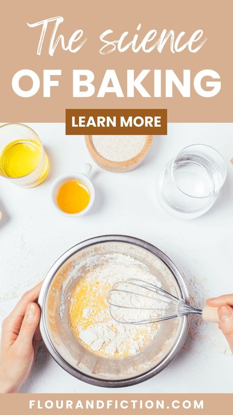 the Chemistry of Baking with baking basics for beginners Science Of Cooking, Science Of Baking, Cooking Science, Healthy Baking Substitutes, Baking Techniques, Baking Skills, Maillard Reaction, Tv Chefs, Baking Substitutes