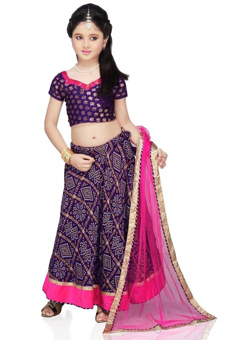 Organza lehenga for kids