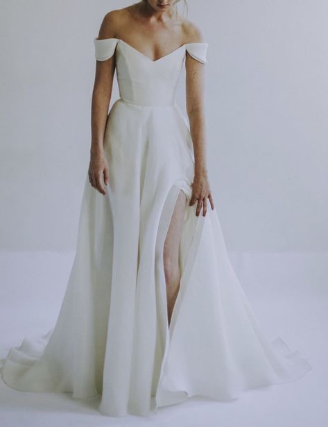 Eliza | Lovely Bride Off Shoulder Wedding Gown, Minimalist Gown, Bling Wedding Dress, Off Shoulder Wedding Dress, Organza Wedding Dress, Lovely Bride, Organza Wedding, Minimalist Wedding Dresses, Back Wedding Dress