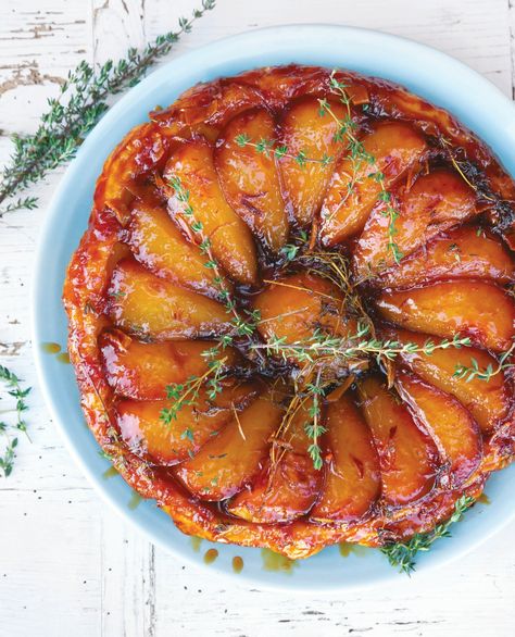 Pear, Ginger & Thyme Tarte Tatin Pear Tarte Tatin, Tarte Tatin Recipe, Aphrodisiac Foods, Canned Pears, Pear Ginger, Pear Tart, Tomato Pie, Heirloom Tomato, Savory Tart