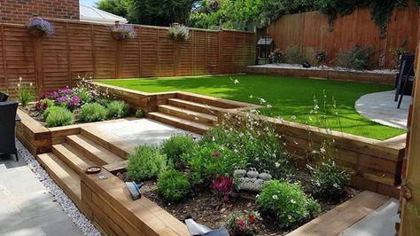 Small Backyard With Slope Ideas, Small Backyard Retaining Wall, Slope Backyard Landscaping Ideas, Sloped Backyard Ideas On A Budget, Sloped Backyard Ideas, Sloped Backyard Landscaping, Terraced Backyard, Sloped Backyard, Landscaping Retaining Walls