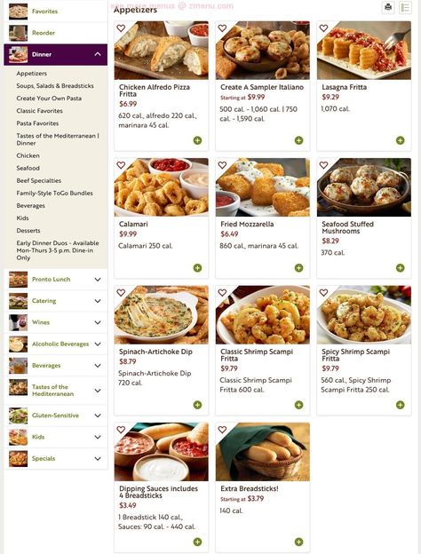 Olive Garden Menu, Olive Garden Catering, Italian Fast Food, Olive Garden Minestrone Soup, Garden Italian, Salad Menu, Garden Dinner, Healthy Restaurant, Italian Salad Dressing