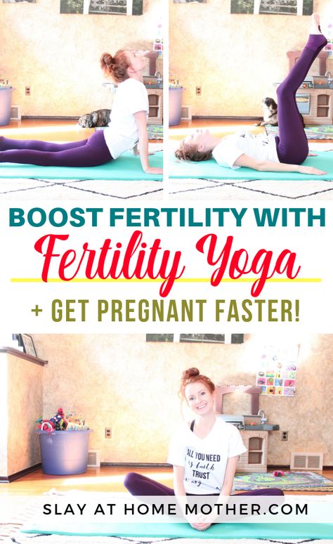 5 Beginner yoga poses to help you boost your fertility NATURALLY and get pregnant faster! Read more at SLAYathomemother.com Pregnancy Meditation, Pregnant Food, Womb Health, Fertility Yoga Poses, Boost Fertility Naturally, Everyday Exercise, Fertility Smoothie, Fertility Tips, Boost Fertility