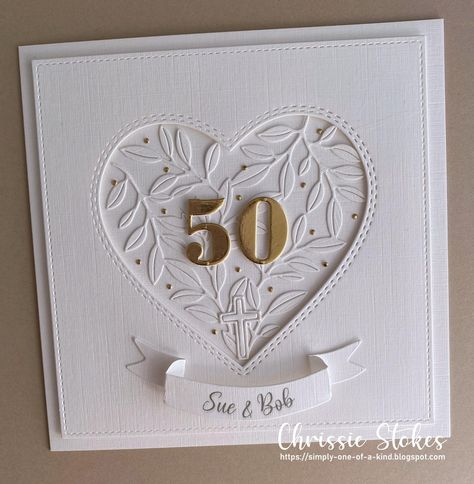 Golden Anniversary Cards, Golden Wedding Anniversary Card, Umbrella Cards, 50th Anniversary Cards, Anniversary Cards Handmade, Wedding Cards Handmade, Leaf Cards, Card Pattern, Wedding Greeting Cards