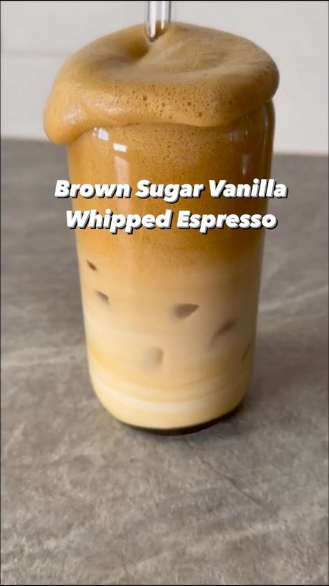 Piping Hot Joe on Instagram: “Brown Sugar Vanilla Whipped Espresso ☕️ #whippedcoffee #espresso #coffeerecipes #coffeegram #coffeetime #icedcoffee” Brown Sugar Whipped Coffee, Whipped Espresso, Espresso Recipes, Whipped Coffee, Coffee Uses, Vanilla Coffee, Instant Coffee, Coffee Recipes, Almond Milk