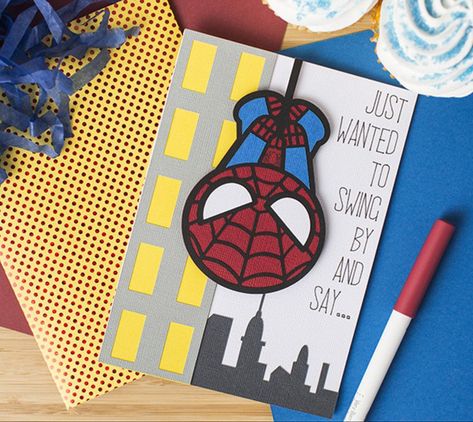 Marvel Birthday Card Ideas, Birthday Card Spiderman, Spider Man Birthday Cards, Spiderman Birthday Cards Handmade, Spiderman Birthday Card Ideas, Spiderman Card Ideas, Spiderman Birthday Card Diy, Spiderman Cards Handmade, Diy Cards For Girlfriend