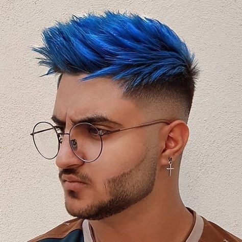 Hairstyle For Boys, Tehran Luxury, Boys Dyed Hair, Boys Blue Hair, Haircut Mens, Boys Colored Hair, Dyed Hair Men, Beard Haircut, Mens Hair Colour