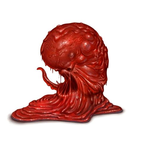 Blood Ooze - Pathfinder 2E PFRPG DND D&D 3.5 5E 5th ed d20 fantasy Blood Monster Art, Dnd Ooze, Blood Creature, Blood Monster, Pathfinder Game, Image Monster, Blood Mage, Monster Board, Pathfinder 2e