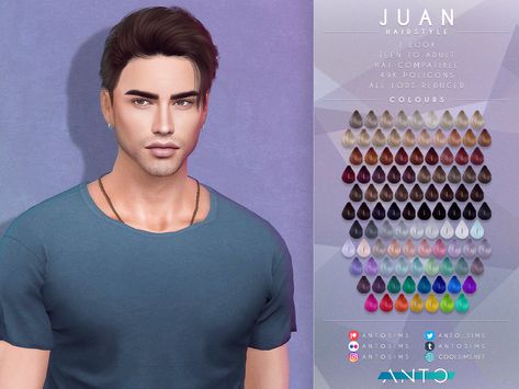 Sims 4 Hair Male, The Sims 4 Skin, Male Hair, Sims4 Clothes, Sims Hair, Hairstyle Look, Sims 4 Cas, The Sims4, Mens Hairstyles Short