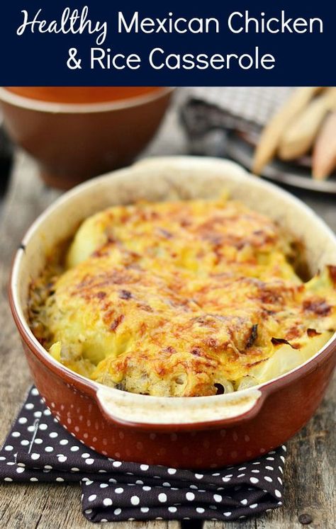 This is AMAZING! My BF loved it and woke up in the middle of the night STILL talking about it! great recipe will make over and over and over again!! MMMMMexican Chicken and Rice Casserole Recipe | via @SparkPeople #food #dinner #healthy Mexican Chicken And Rice Casserole, Cabbage Gratin, Chicken And Rice Casserole Recipe, Mexican Chicken And Rice, Chicken And Rice Casserole, Rice Casserole Recipes, Mexican Chicken, Chicken And Rice, Rice Casserole