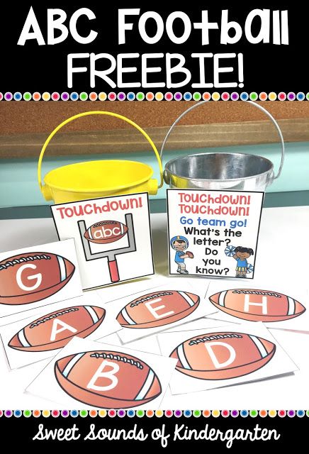 Hi friends!    I'm here today with a fun freebie for you: ABC Football!    This game is an alphabet game to work on letter recogn... Preschool Super Bowl Activities, Pre K Football Activities, Super Bowl School Activities For Kids, Superbowl Preschool Activities, Football Preschool Activities, Football Crafts Preschool, Preschool Sports Theme, Lsu Championship, Super Bowl Activities