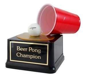 Champagne Pong, Beer Pong Trophy, Beer Pong Rules, Beer Pong Cups, Beer Pong Tournament, Trailer Trash Party, Trophy Diy, 21 Bday, Trash Party