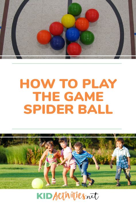 Learn how to play the game spider ball. You will find the rules and game instructions for this fun variant of dodgeball. A great indoor or outdoor game. #kidactivities #kidgames #activitiesforkids #funforkids #ideasforkids Outdoor Elementary Activities, Sports And Recreation Games, Grade 4 Gym Games, Pe Games For 1st Grade, Indoor Pe Activities For Kids, Fall Gym Games, Grade 1 Gym Games, 1st Grade Pe Activities, Spider Games For Kids