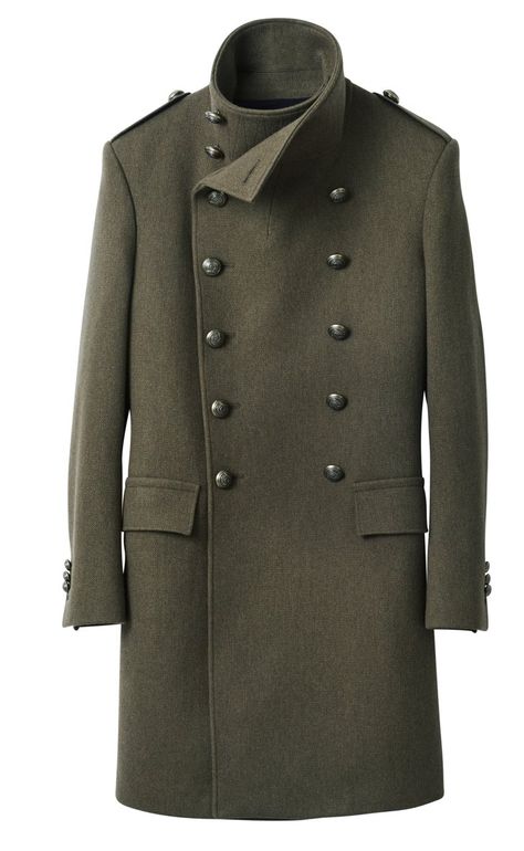 Pin for Later: Balmain x H&M Hits Stores Today Christophe Decarnin, Military Trench Coat, H&m Collaboration, Urban Wear Women, Balmain Collection, H&m Men, Military Coat, Urban Dresses, Urban Wear