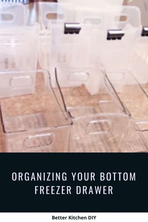 Fridge Organization Bottom Freezer, How To Organize A Drawer Freezer, How To Organize A Bottom Drawer Freezer, Ice Storage In Freezer, Organizing Bottom Freezer Drawer, Organize Bottom Drawer Freezer, Bottom Drawer Freezer Organization, Drawer Freezer Organization Ideas, Organize Freezer Drawer