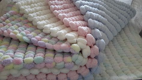 Pom Pom Wool Baby Blanket Pattern, Pom Pom Baby Blanket, Baby Car Seat Blanket, Small Baby Blankets, Wool Baby Blanket, Pom Pon, Pom Pom Blanket, Baby Shawl, Baby Blanket Size