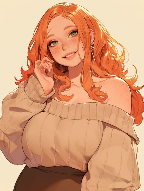 Red Hair Character Art, Ginger Anime Female, Ginger Hair Anime, Kai Ryu, Blonde Hair Characters, Redhead Hairstyles, Cartoon Artist, Character Design Girl, Female Names