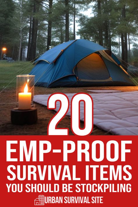 It's been estimated that 90% of people would die after a year without power. To survive, you need to stockpile things that are EMP proof. How To Survive Without Electricity, Power Outage Hacks, Emp Preparedness, Emp Survival, Bug Out Location, Emergency Preparedness Food Storage, Family Emergency Binder, Survival Skills Emergency Preparedness, Off Grid Survival