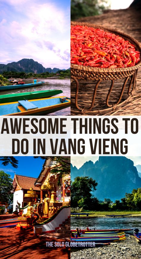 Explore this sleepy town of Vang Vieng in Laos with thie Vang Vieng travel guide. From accommodation tips to tours recommendation, check this post to find out about the amazing things to do in Vang Vieng Laos. Vang Vieng Laos, Vang Vieng, Backpacking Guide, Laos Travel, Vietnam Backpacking, Vietnam Travel Guide, Vientiane, Luang Prabang, Southeast Asia Travel