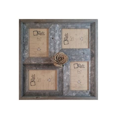 Wood Collage, Wood Window Frame, Barn Wood Picture Frames, Rustic Accessories, Burlap Roses, Rustic Picture Frames, Rustic Pictures, Barn Wood Projects, Reclaimed Wood Frames