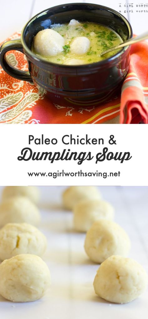 Paleo Dumplings For Soup, Paleo Stews And Soups, Paleo Chicken And Dumplings, Aip Dumplings, Paleo Family Meals, Paleo Dumplings, Aip Recipe, Paleo Roast, Paleo Soups