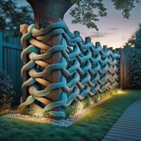 Unique and Creative Yard Fence Designs To Help With Your New Fence Build Fences And Gates Modern Metal, Gate Decorations Wedding, Gate Decoration With Flowers, Unique Privacy Fence Ideas, Wedding Gate Decoration, Creative Fence Ideas, Diy Gates, Unique Fences, Rustic Gates