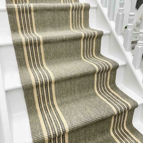 Morocco Maroc Light Stair Runners | Runrug Morocco Riad, Striped Stair Runner, Stair Carpet Runner, Stair Rods, Weave Shop, Flat Weave Carpet, Stair Carpet, Rug Runners, Carpet Sale