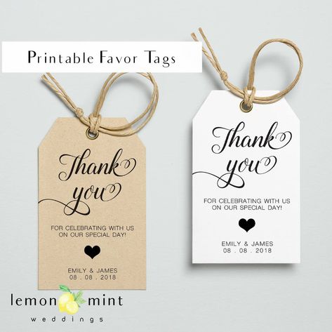 Wedding Tags Printable, Free Printable Favor Tags, Kisses Wedding Favors, Laser Wedding, Personalized Wedding Favor Tags, Wedding Favor Tags Printable, Thank You Tag Printable, Inexpensive Wedding Favors, Rustic Wedding Gifts