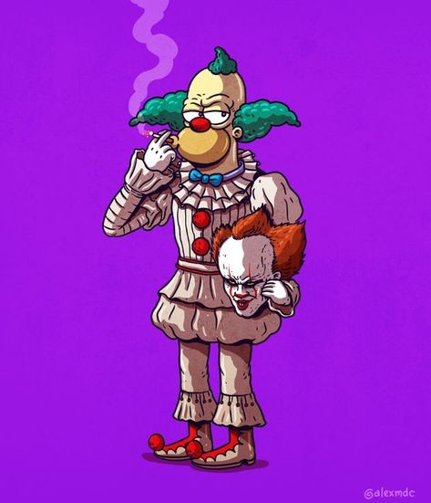 Alex Solis, Images Pop Art, Krusty The Clown, Simpson Wallpaper Iphone, Dope Cartoons, Simpsons Art, Dope Cartoon Art, Pop Culture Art, The Clown