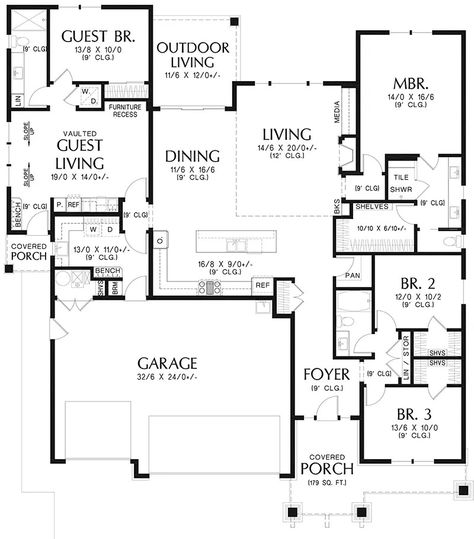 Plan 011D-0729 | House Plans and More Ada House Plans, 1700 Sq Ft House Plans, Retractable Canopy, House Plans And More, Beautiful Outdoor Spaces, Modern Farmhouse Design, Country House Plan, Craftsman Home, Craftsmen Homes