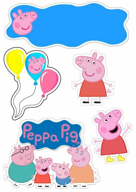 Pepper Pig Cake Topper Printables, Peppa Pig Birthday Cake Topper Printable, Peppa Pig Stickers Printable, Peppa Pig Topper Printable, Pepa Pig Topper, Peppa Pig Cake Topper Printable, Pepper Pig Birthday Cake, Peppa Cake Topper, Peppa Pig Topper