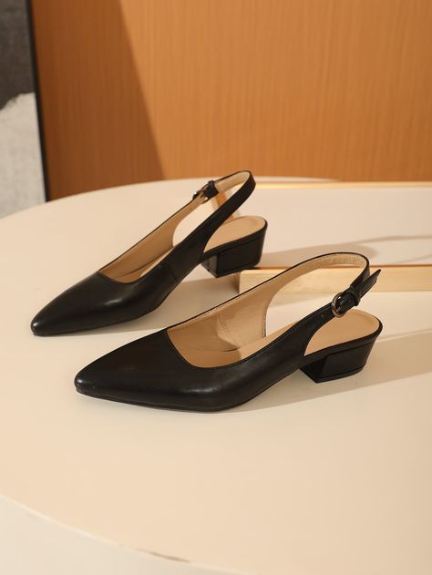 Minimalist Point Toe Slingback Flats Flat Slingback Shoes Outfit, Flat Slingback Shoes, Winter 23, Pointed Flats, Women Flats, Slingback Flats, Leaves Fall, Slingback Shoes, Pointed Toe Shoes