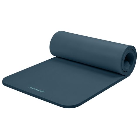 Retrospec Solana Yoga Mat 1" Thick w/Nylon Strap for Men & Women - Non Slip Exercise Mat for Home Yoga, Pilates, Stretching, Floor & Fitness Workouts - Ocean Blue Yoga Kit, Yoga Mats Design, Home Yoga, Exercise Mat, Floor Workouts, Mat Exercises, Best Yoga, Injury Prevention, Kids Safe