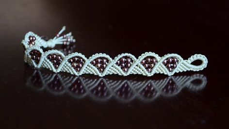 Macrame Wave, Triangle Bracelet, Thank You Video, Bracelet With Beads, Macrame Necklaces, Macrame Necklace, Micro Macrame, Diy Projects To Try, Bracelet Jewelry