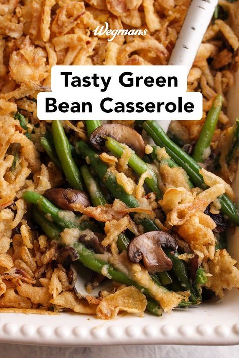 Ultimate Green Bean Casserole, Homemade Green Bean Casserole, Green Bean Casserole Recipe, Green Beans Mushrooms, Breadcrumb Topping, Classic Green Bean Casserole, Green Bean Casserole Easy, Canned Soup, Green Beans With Bacon