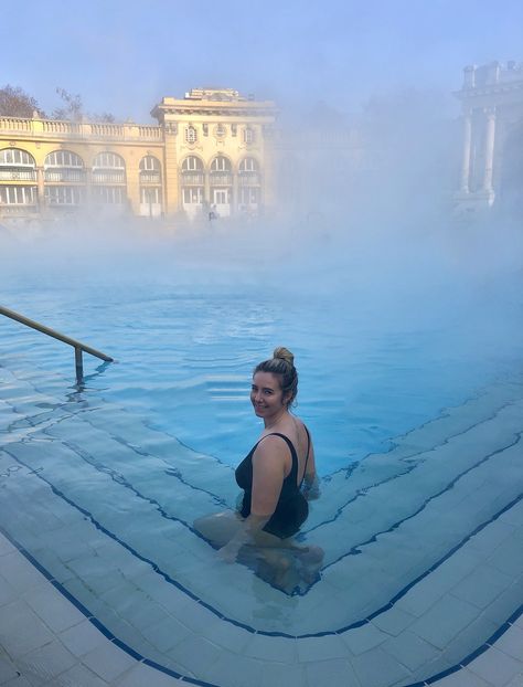 Budapest Thermal Baths: Szechenyi Baths Price and Tickets Szechenyi Baths, Inter Railing, Budapest Winter, Budapest Vacation, Jet2 Holidays, Budapest Thermal Baths, Budapest Itinerary, Winter City Break, Budapest City