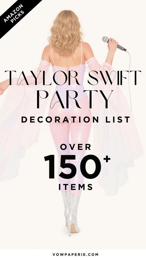 Celebrate your special day with the best Swiftie party décor! From chic table settings to personalized accents, find everything you need to throw the ultimate Taylor Swift birthday party. Visit our Amazon storefront for all the must-have items for a perfect "In My Birthday Era" party. #SwiftieBirthday #BirthdayEraDecor #AmazonShopping #SwiftieCelebration Taylor Swift party favors, Taylor Swift themed birthday party, Taylor Swift birthday party, Taylor Swift birthday party ideas, Taylor Swift party, Taylor Swift birthday, Taylor swift birthday cake, Taylor Swift cake Taylor Swift 30th Birthday Cake, Girls Taylor Swift Birthday Party, Taylor Themed Party, Taylor Swift Girls Birthday Party, Taylor Swift Sweet 16, Birthday Cake Taylor Swift, Birthday Party Taylor Swift, Taylor Swift Birthday Ideas, Taylor Swift Party Ideas Decoration