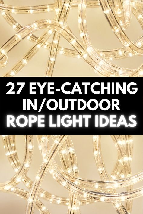 Rope Light Ideas Bedroom, Indoor Party Lighting Ideas, Bedroom Rope Lighting Ideas, Patio Rope Lights, Rope Lights Ideas, Outdoor Strip Lighting Ideas, Led Rope Lights Bedroom Ideas, Rope Lighting Ideas Indoor, Rope Lights Living Room