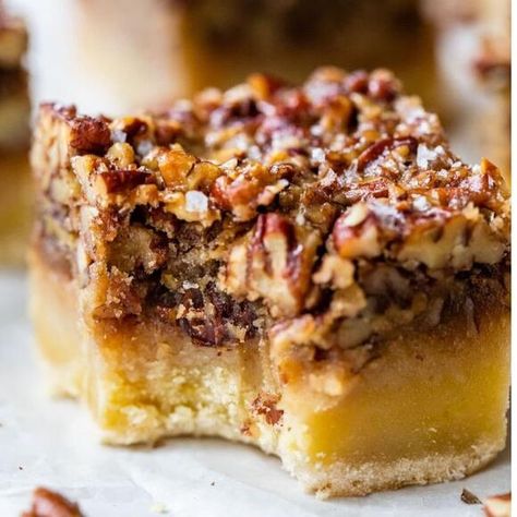 Dreams Do Come True: These Pecan Pie Bars Will Change Your Dessert Game Forever! - NewsBreak Best Pecan Pie Bars, Easy Pecan Pie Bars, Easy Shortbread Crust, Gluten Free Pecan Pie, Chocolate Pecan Pie Bars, Pecan Pie Bar, Pecan Pie Bars Easy, Easy Pecan Pie, Pie Bars Recipe