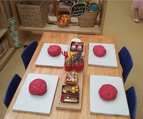 Chinese New Year Children Activities, Chinese New Year Playdough, Chinese New Year Provocations, Chinese New Year Sensory Activities, Eyfs Chinese New Year, Chinese New Year Eyfs Activities, Chinese New Year Activities For Toddlers, Chinese New Year Activities For Kids, Chinese New Year Tuff Tray