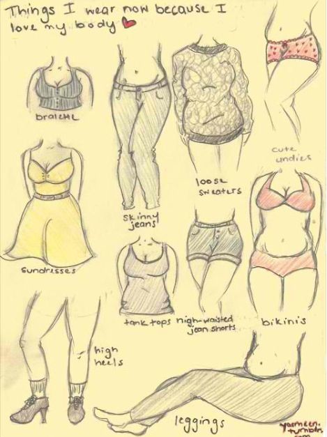 Love your body Structure Drawing, Arte Indie, Arte Grunge, Estilo Indie, Human Figures, Grl Pwr, Love My Body, Sketchbook Art Journal, Body Positive