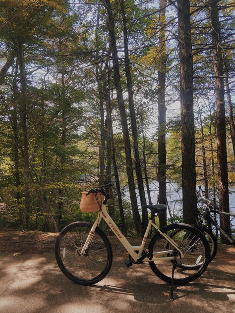 River Camping Aesthetic, Vision Board Bike Ride, Bike Trail Aesthetic, Riding Bicycle Aesthetic, Summer Bike Ride Aesthetic, River Aesthetic Summer, Coastal University, Bike Riding Aesthetic, August Inspiration