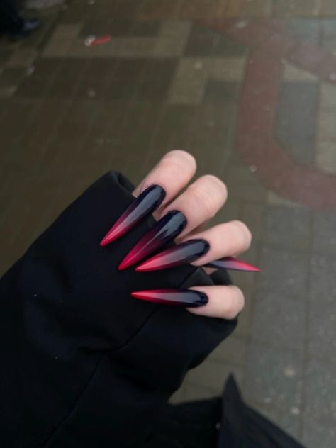 Black Acrylic Nails, Punk Nails, Gothic Nails, Anime Nails, Edgy Nails, Goth Nails, Grunge Nails, Acrylic Nails Coffin Short, Fire Nails