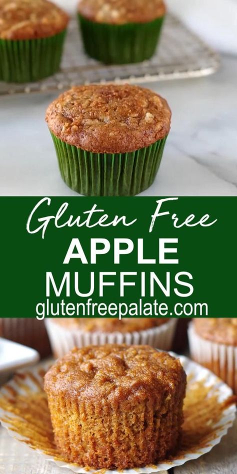 Gluten Free Apple Muffins, Gluten Free Apple Recipes, Muffins Apple, Gluten Free Apple, Desserts Keto, Spice Muffins, Gluten Free Cupcakes, Gluten Free Recipes Bread, Apple Spice