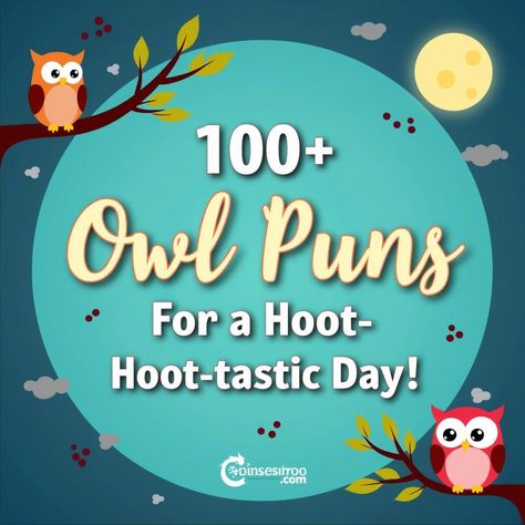 🦉 Ready for a Hoot-tastic day? Dive into our collection of 100+ owl puns that will make you laugh and flutter with joy! 🥳 From silly sayings to wisecracks, these puns are sure to tickle your feathers! Spread the joy and let’s get pun-derful together! 🌟 #puns #owlpun #humor #funny #wordplay #laughter #punning 

🔗✨ Don’t hoot and miss it! 🦉💖 Apple Puns, Ice Cream Puns, Owl Pun, Ghost Puns, Silly Sayings, Our Friendship, One Liner, Humor Funny, Cute Owl